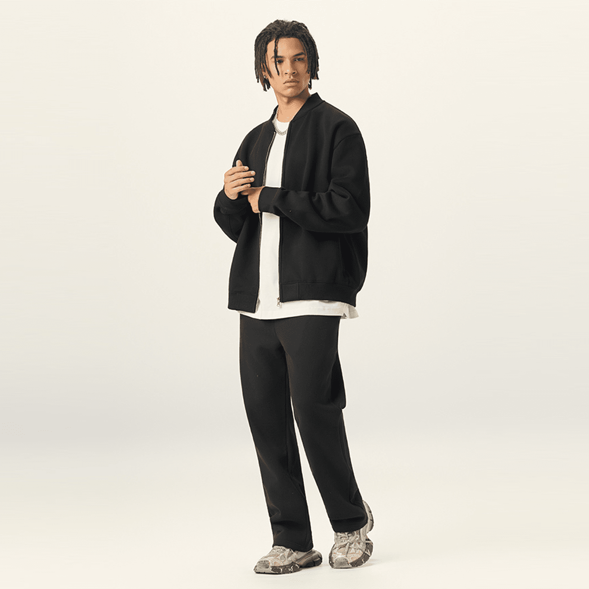 Unisex Fleece Zip-Up Baseball Jacket(360GSM)