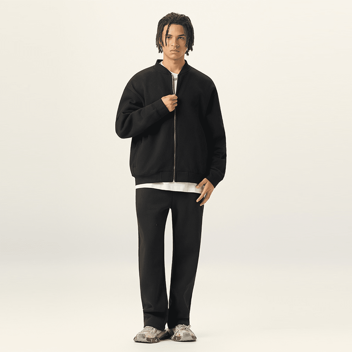 Unisex Fleece Zip-Up Baseball Jacket（360GSM）