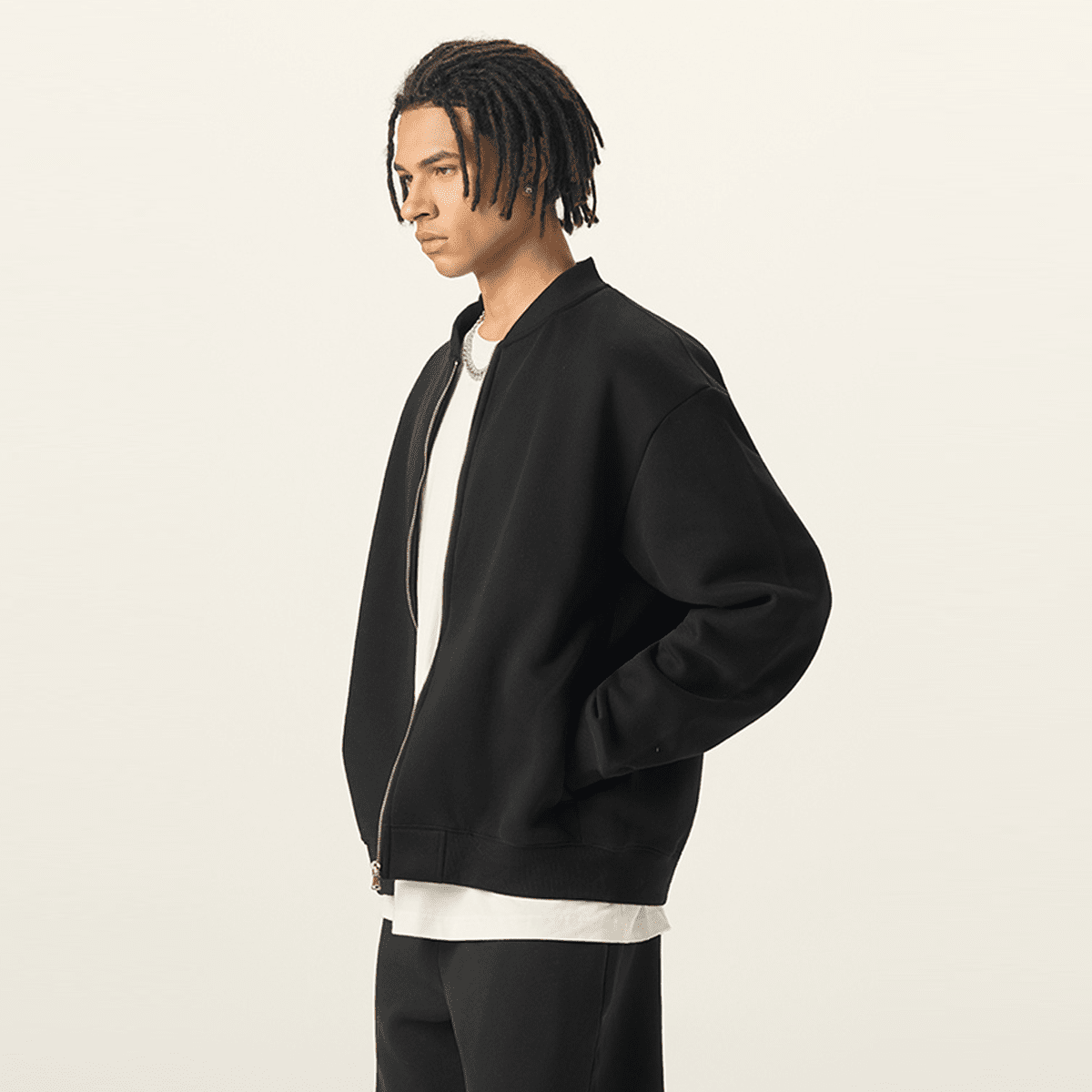 Unisex Fleece Zip-Up Baseball Jacket（360GSM）