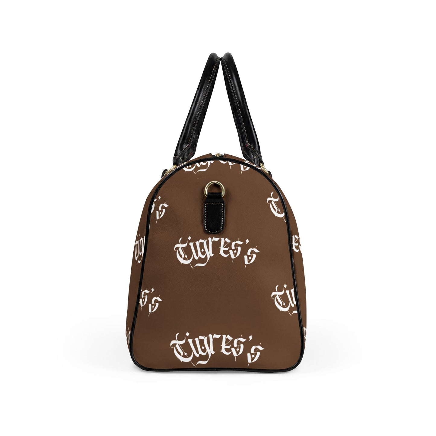 Leather Travel Bag — Monogram 'Tigres' Brown Duffle