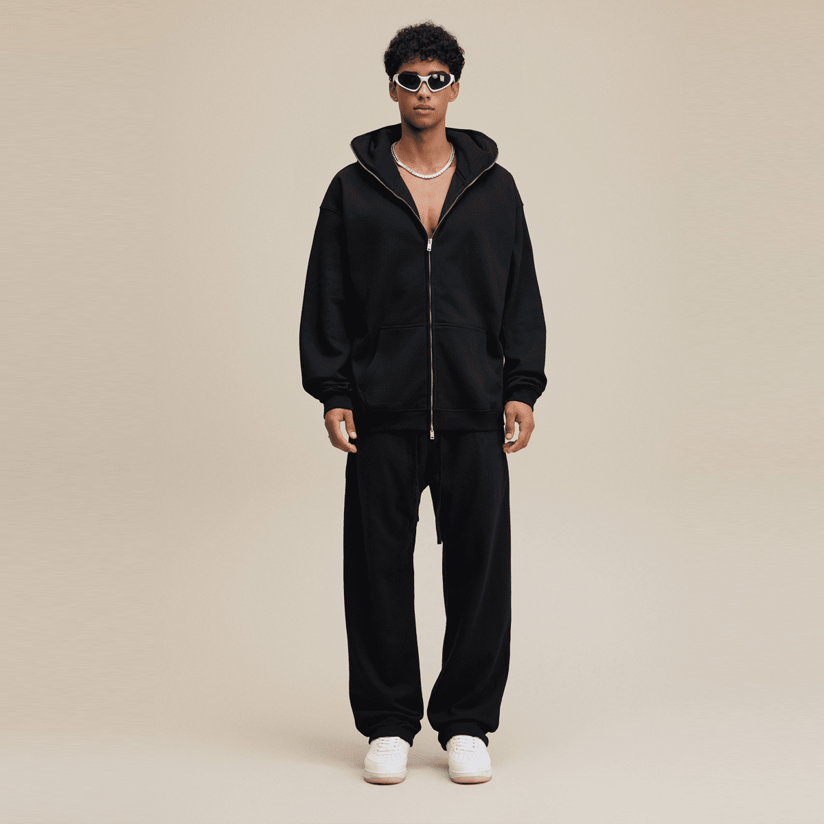 A8 Windproof Sports Zip-up Hoodie with Built-in Face Mask