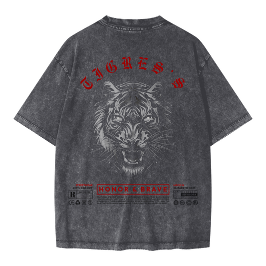 A6 Tigres’s Unisex Oversized Snow Wash T-shirt(285GSM)