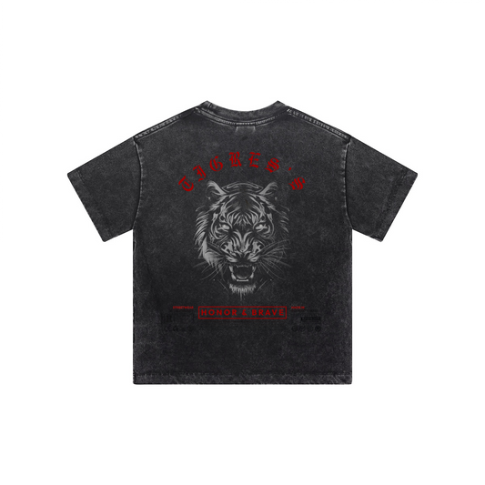 Streetwear Kids Vintage Washed T-Shirt(240GSM)