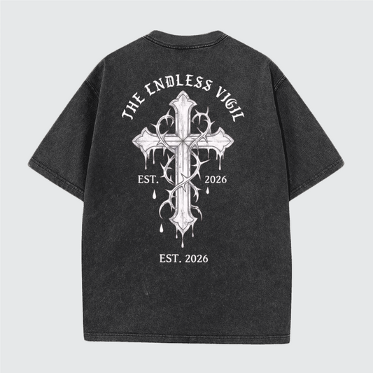 Unisex Vintage Snow Wash Cotton T-Shirt (230GSM)