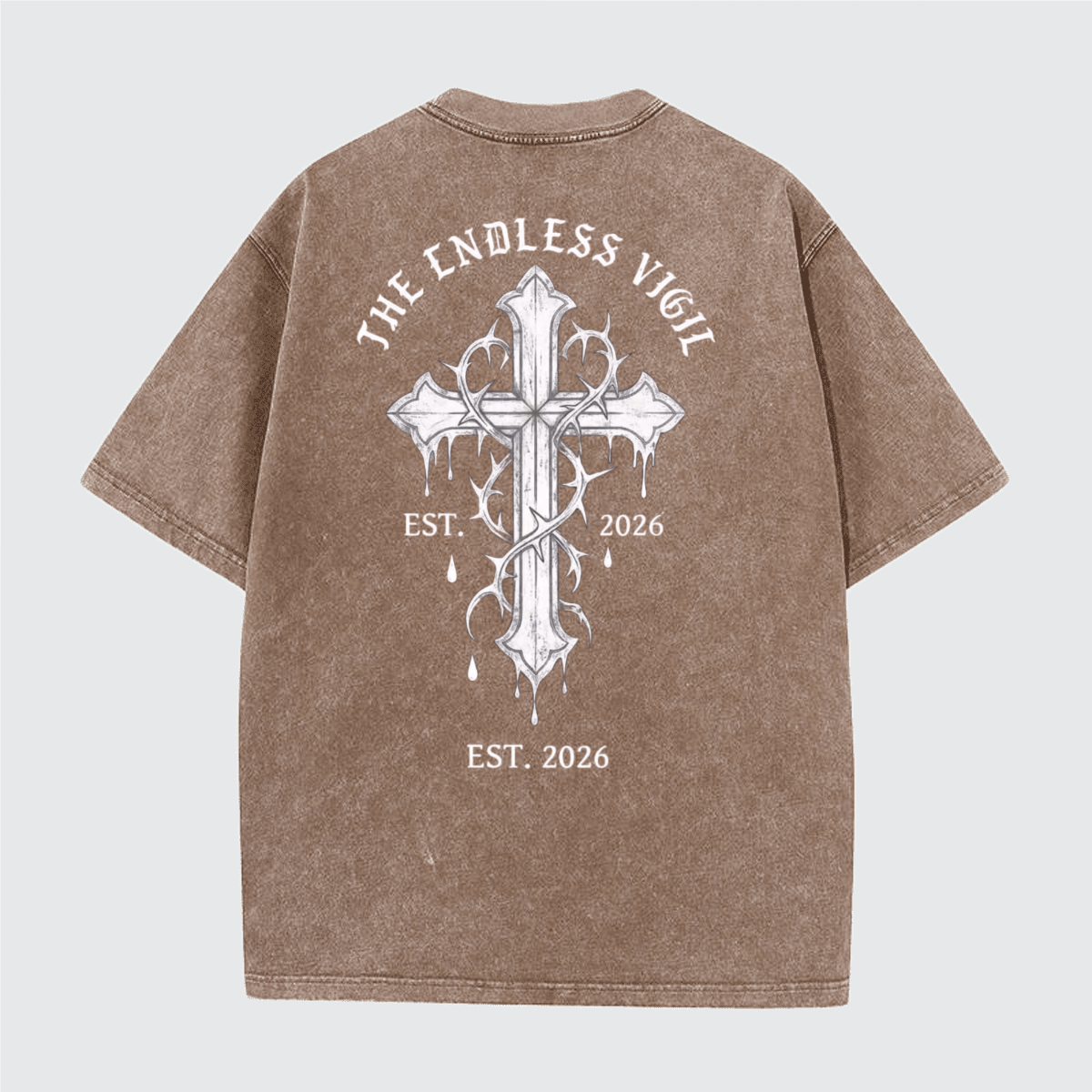 Unisex Vintage Snow Wash Cotton T-Shirt (230GSM)