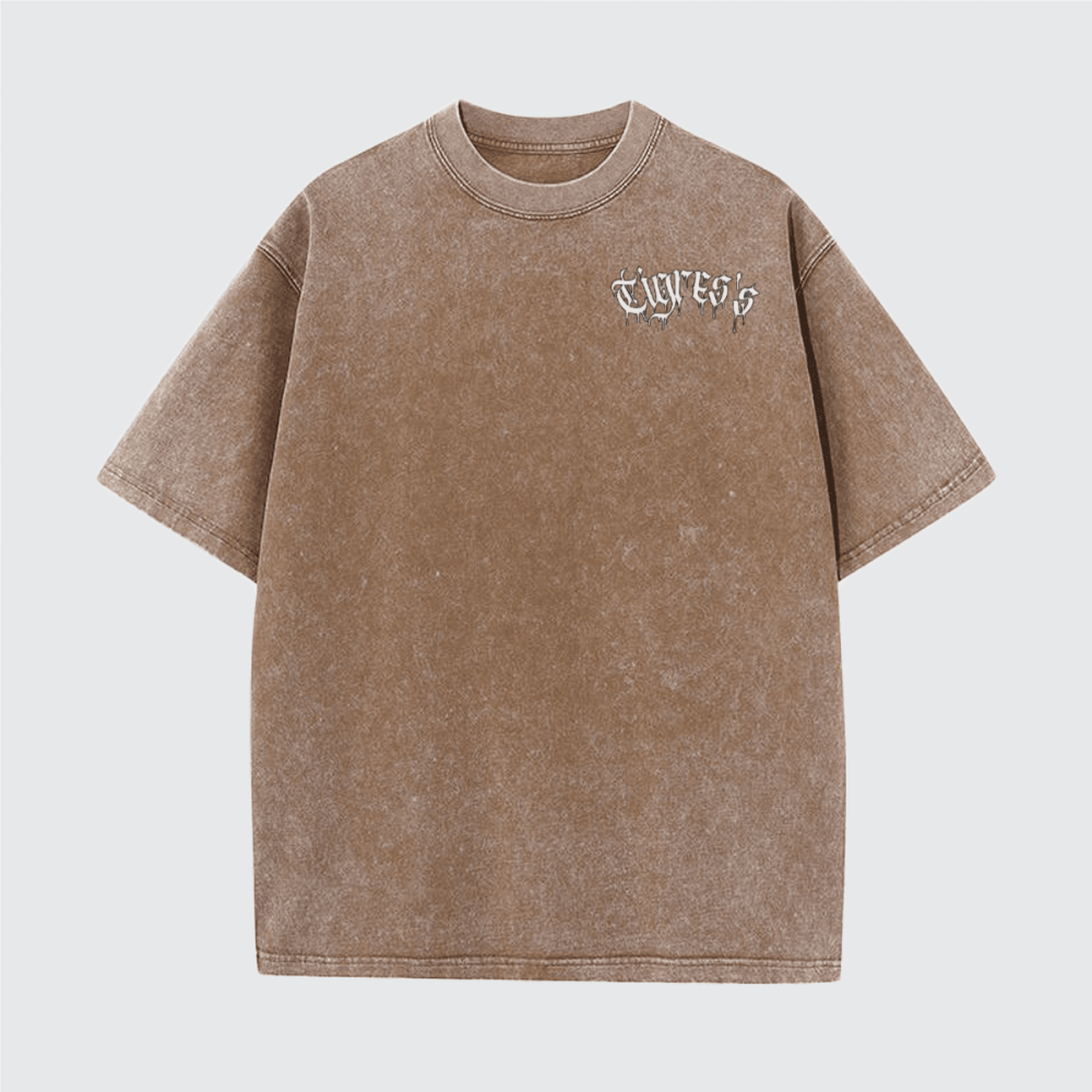 Unisex Vintage Snow Wash Cotton T-Shirt (230GSM)