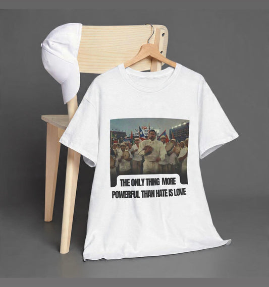 "The Only Thing More Powerful Than Hate Is Love" bad bunny super ball