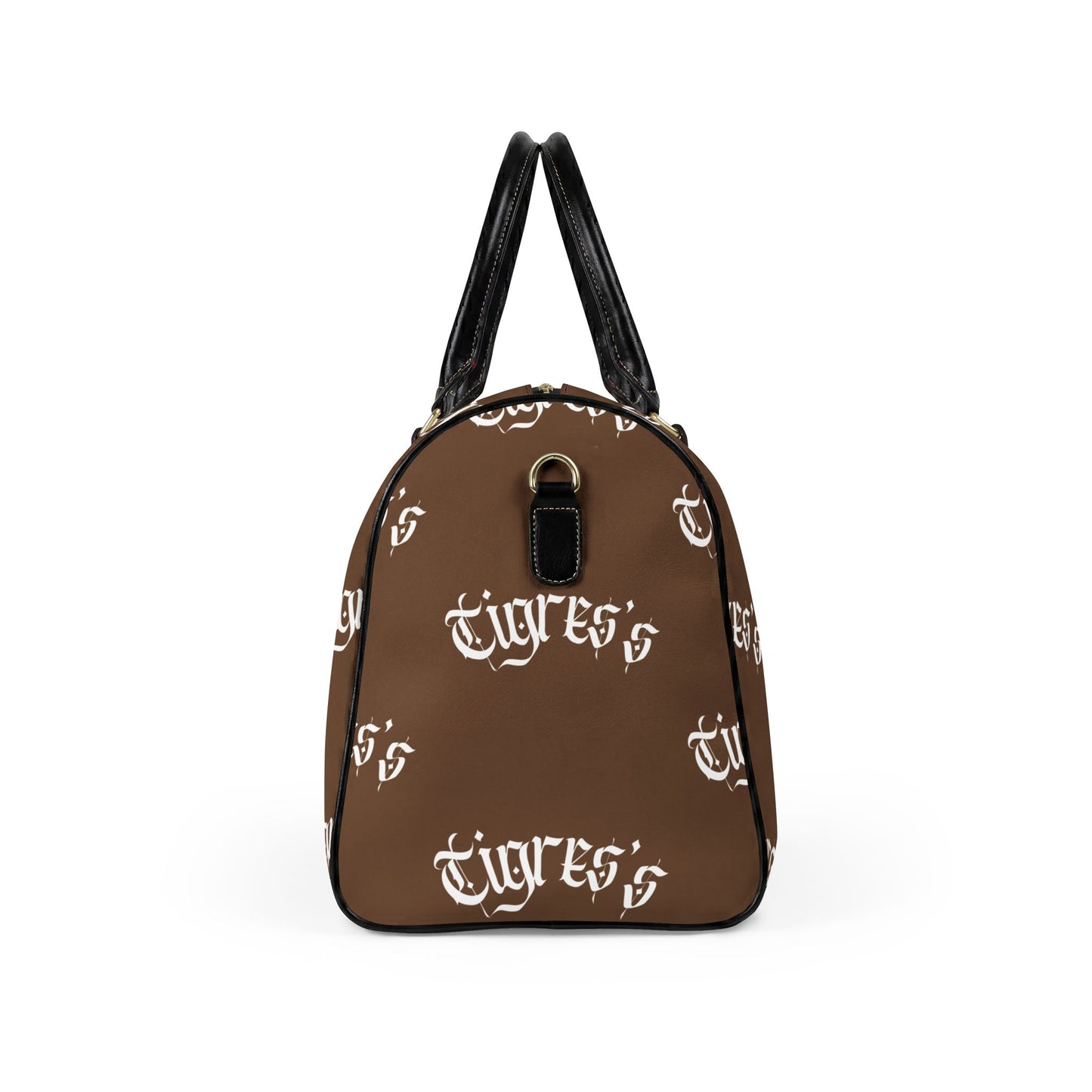 Leather Travel Bag — Monogram 'Tigres' Brown Duffle