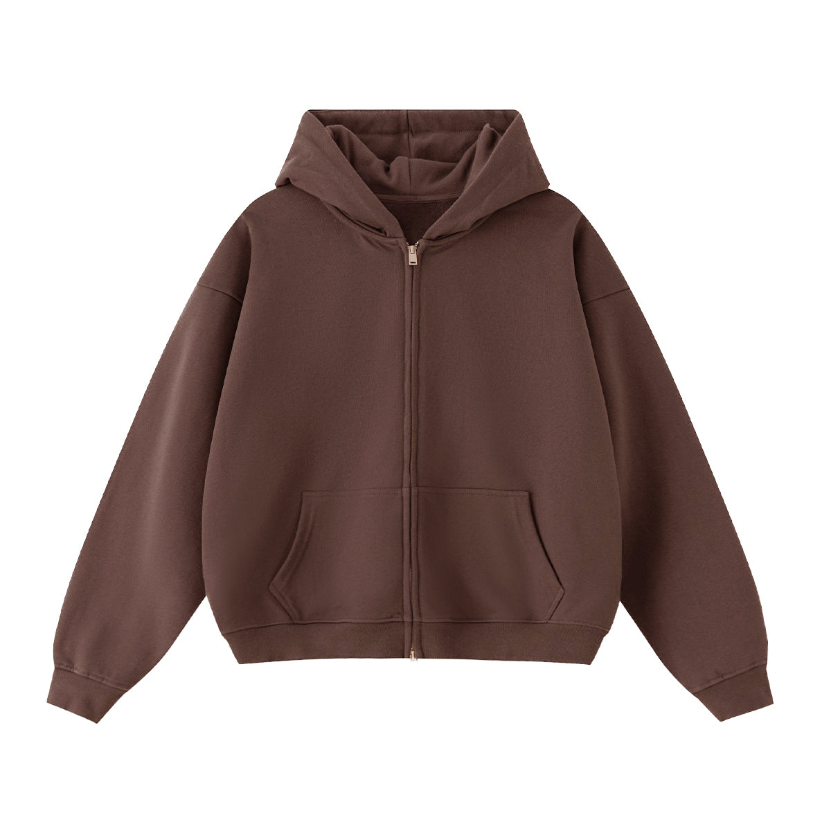 Unisex Heavyweight Cropped Oversized Zip-Up Hoodie (460GSM)