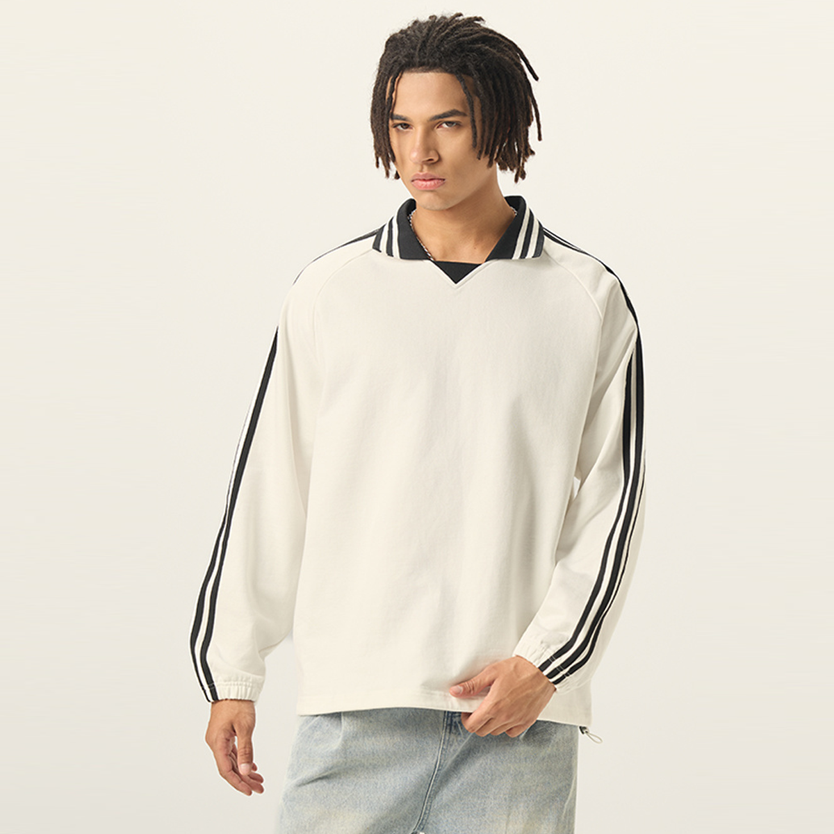 Unisex Heavyweight Contrast Collar Sweatshirt (380GSM)