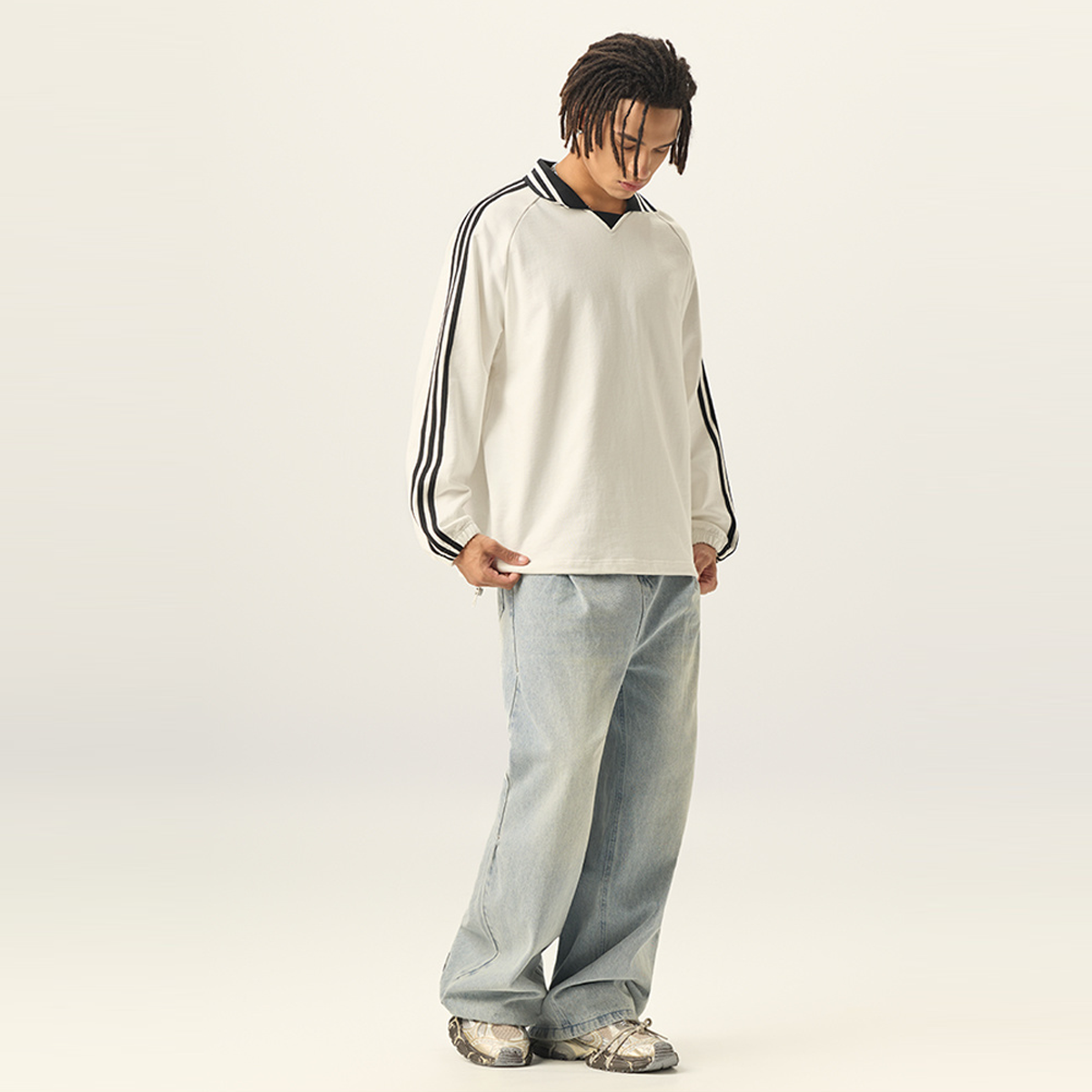 Unisex Heavyweight Contrast Collar Sweatshirt (380GSM)