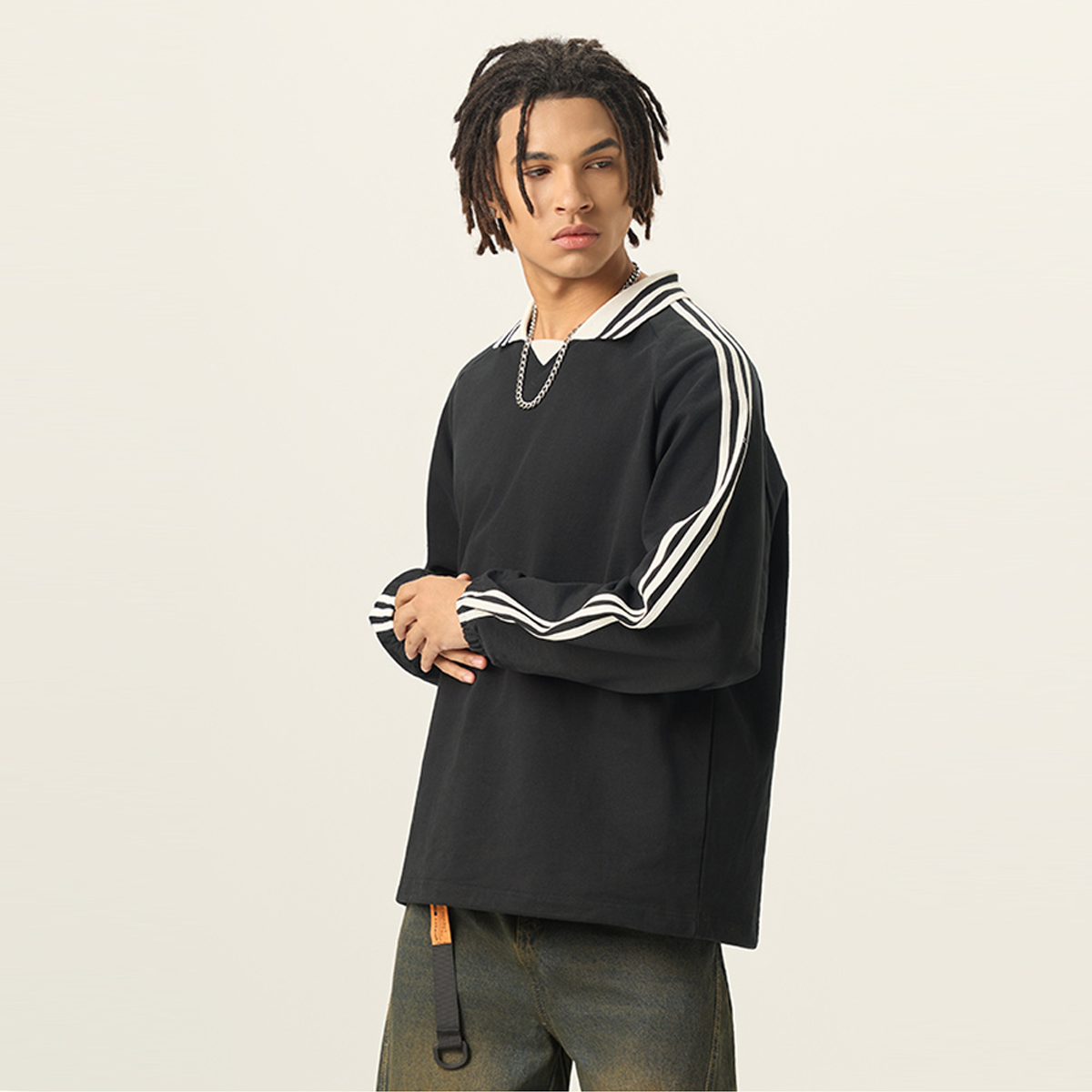 Unisex Heavyweight Contrast Collar Sweatshirt (380GSM)