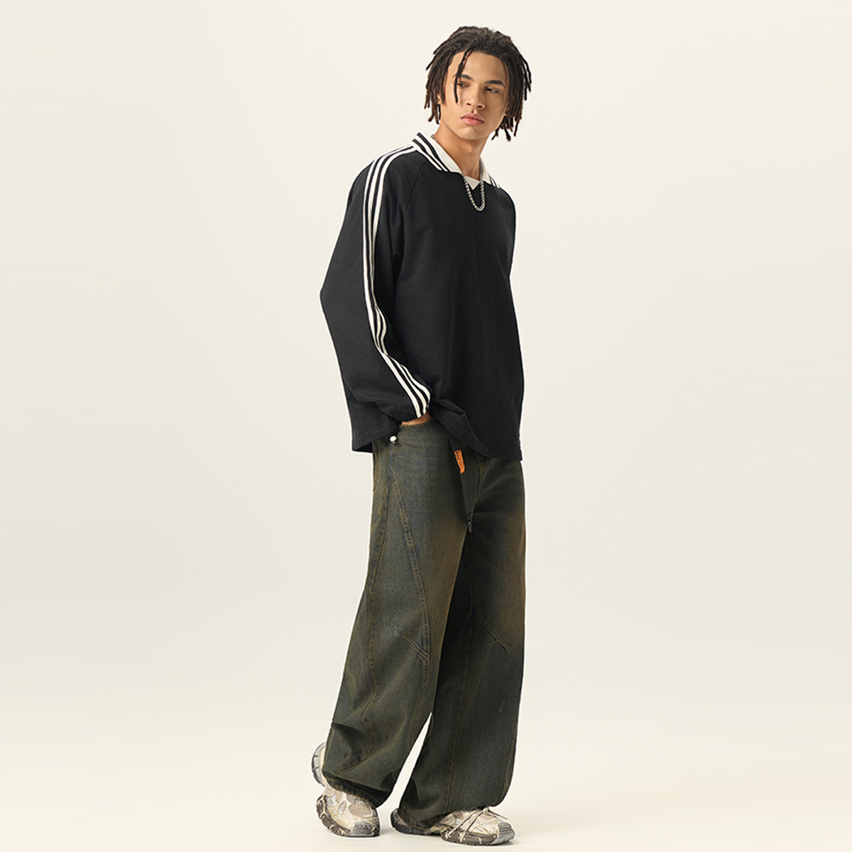 Unisex Heavyweight Contrast Collar Sweatshirt (380GSM)